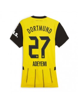 Billige Borussia Dortmund Karim Adeyemi #27 Hjemmedrakt Dame 2024-25 Kortermet